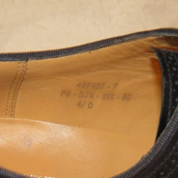 J.M. Weston 391 Black Leather Brogues US 7D Dust Bags & Box